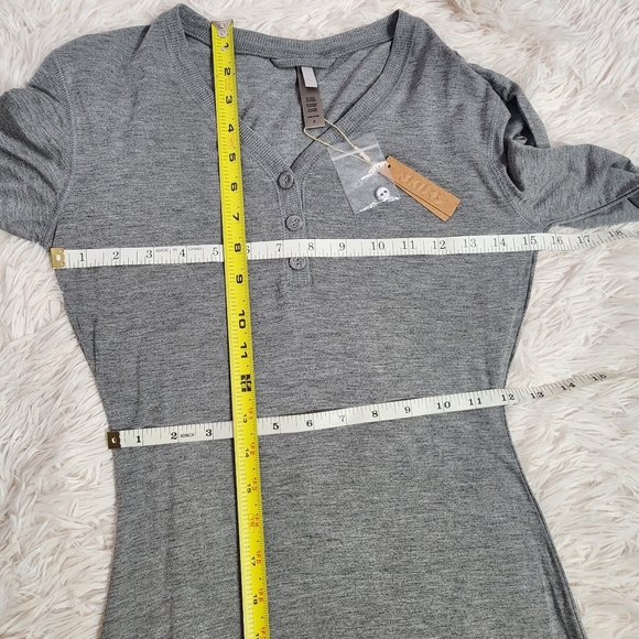 SKIMS Dresses | Womens Sleep Henley Dress Heather Grey/ SMALL/NWT - Picture 13 of 15
